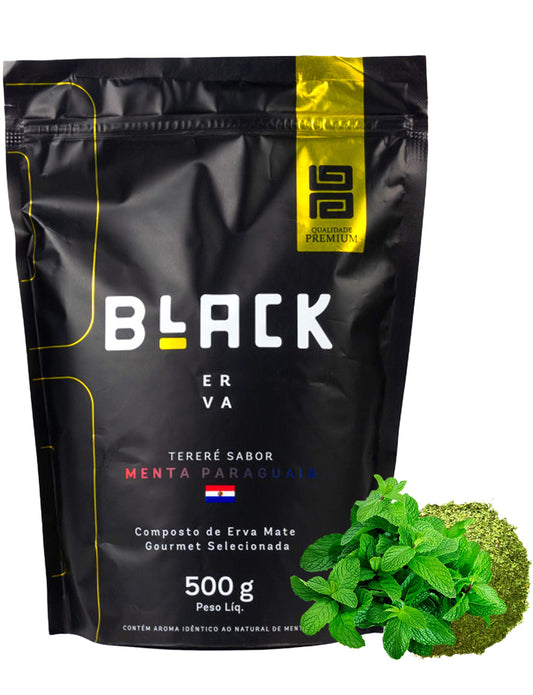 Erva Mate Tereré Black Erva Premium 500g Menta Paraguaia