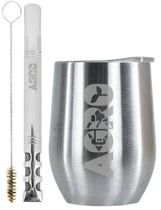 Kit Tereré Copo Cuia Premium Bomba Inox Agro Brasil