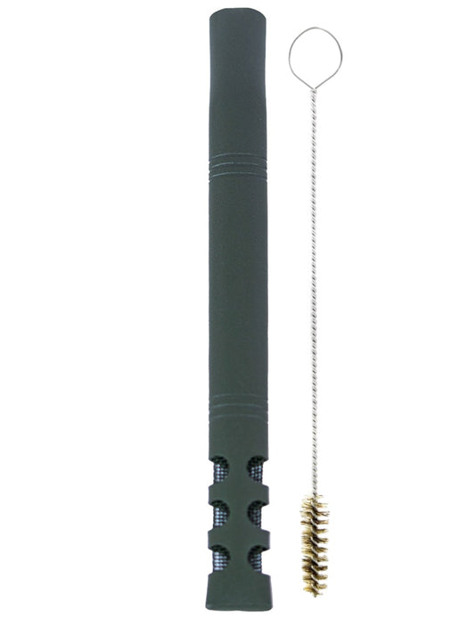 Bomba De Terere 19cm Aço Inox Lisa v6 Verde