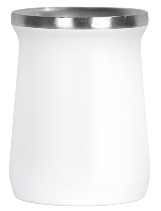 Copo Cuia Tereré Térmico 100% Inox  236ml Branco