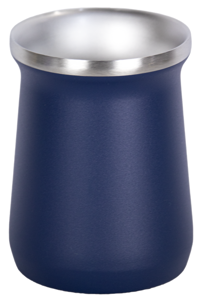 Copo Cuia Tereré Térmico 100% Inox  236ml Azul Escuro