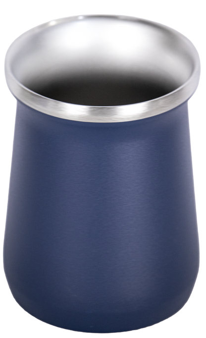Copo Cuia Tereré Térmico 100% Inox  236ml Azul Escuro