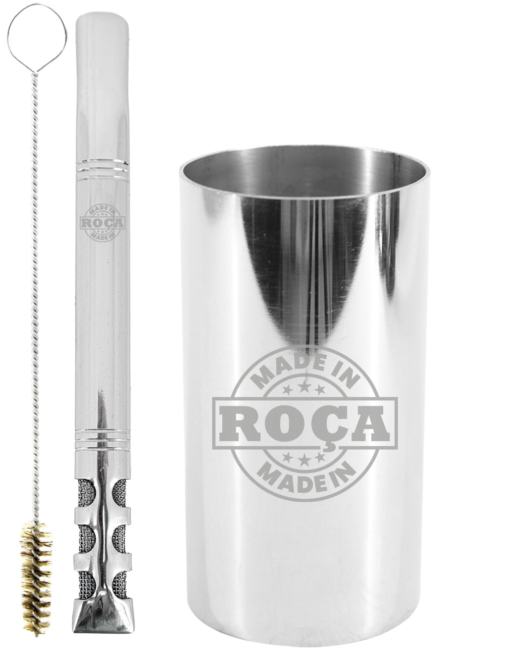 Kit Tereré Copo Cuia Premium Bomba Inox Escrita Made In Roça