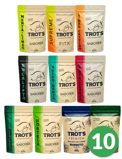 Kit 10 Ervas Mate Tereré Trots Premium 500g - Escolha os Sabores