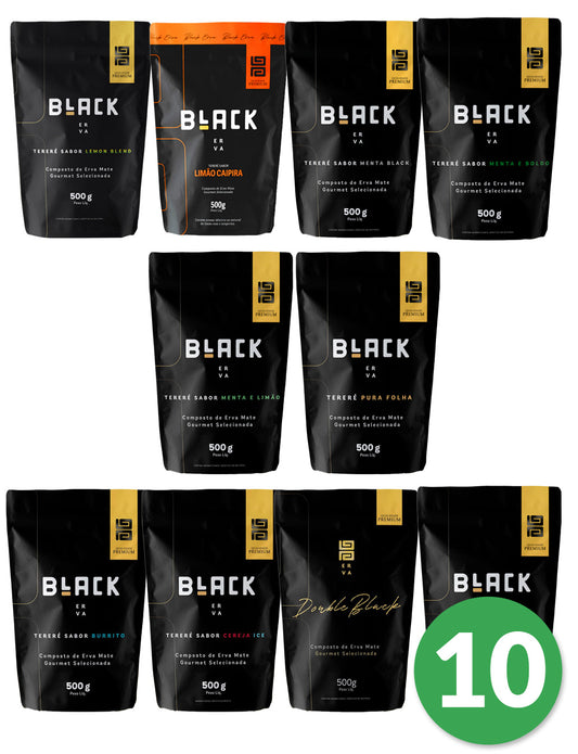 Kit 10 Ervas Mate Tereré Black Premium 500g - Escolha os Sabores