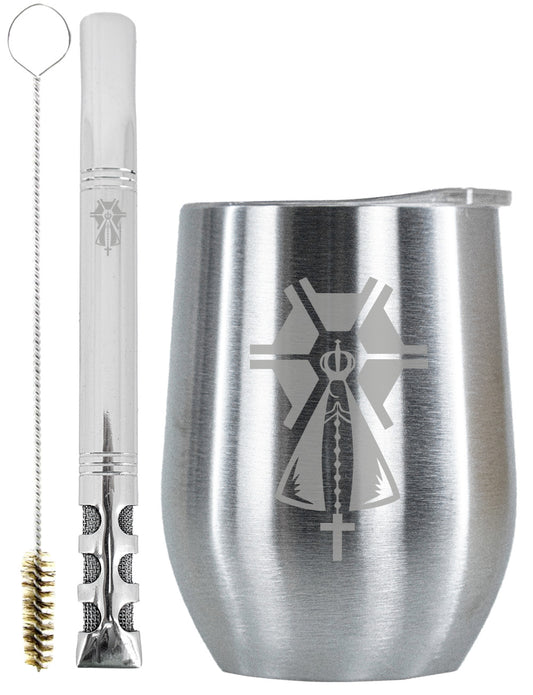 Kit Tereré Copo Cuia Premium Bomba Inox Nossa Senhora Agro