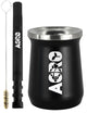V6 Preta / Cuia Térmica Preta 300ml