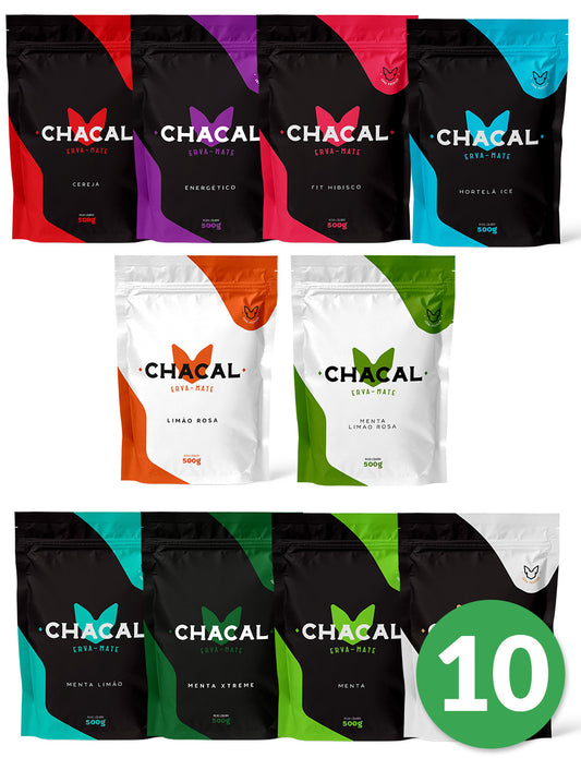 Kit 10 Ervas Mate Tereré Chacal Premium 500g - Escolha os Sabores