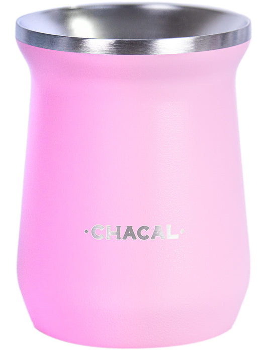 Copo Cuia Tereré Térmico 100% Inox Chacal 236ml Rosa