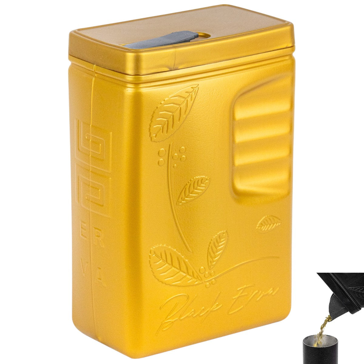 Porta Erva Tereré Black Erva 500g Dourado