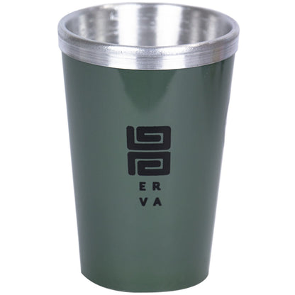 Copo Térmico Tereré Black Erva Alumínio e Acrilico Verde 300ml