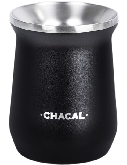 Copo Cuia Tereré Térmico 100% Inox Chacal 236ml Preto