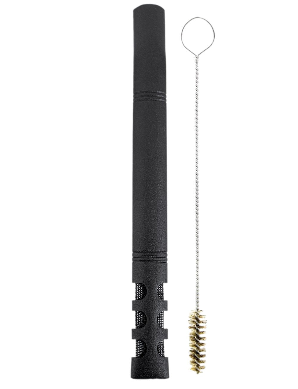 Bomba De Terere 19cm Aço Inox Lisa v6 Preto