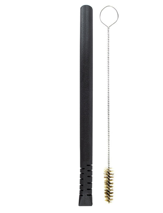 Bomba De Terere 19cm Aço Inox Lisa Filete Preto