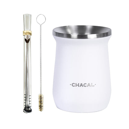 Kit Terere Chacal Copo E Bomba E Escova 100% Inox