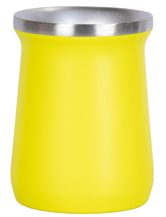 Copo Cuia Tereré Térmico 100% Inox  236ml Amarelo