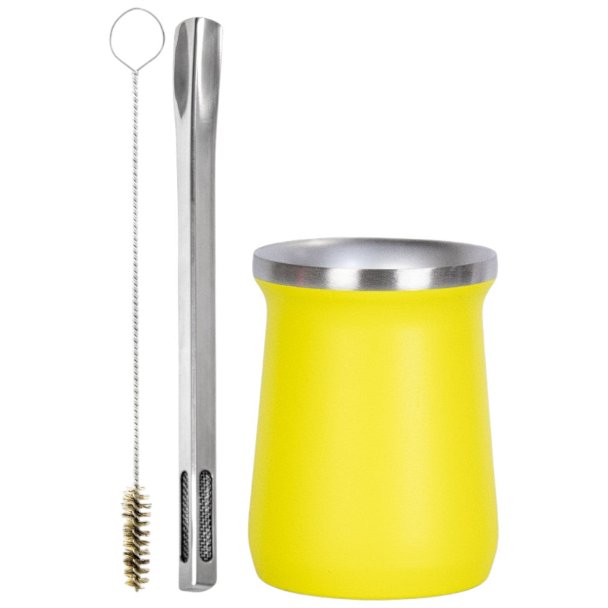 Kit Griid e Copo Cuia Tereré Térmico 100% Inox 236ml -  Escolha a Cor