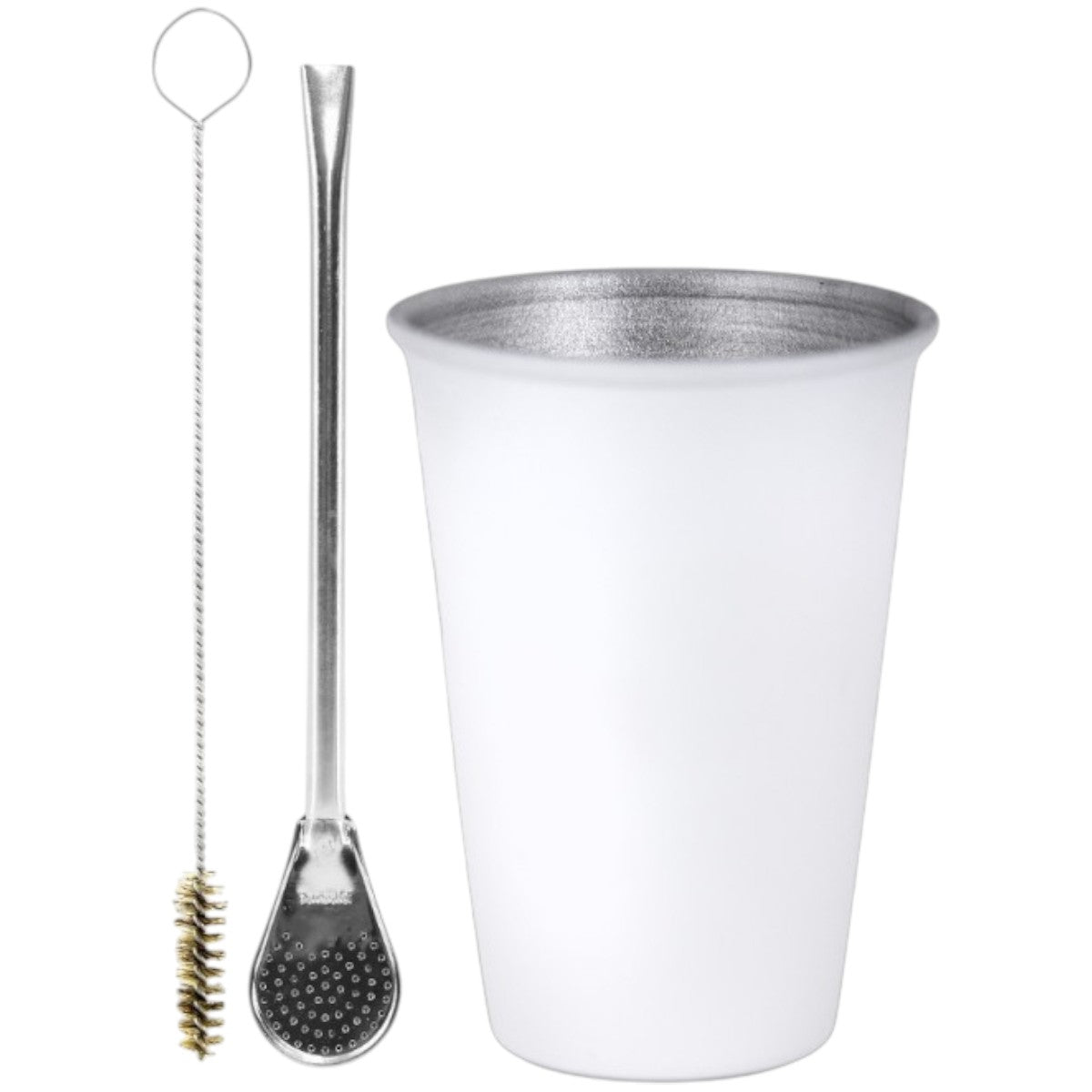 Kit Bomba Tradicional e Copo Terere Alumínio 280ml -  Escolha a Cor