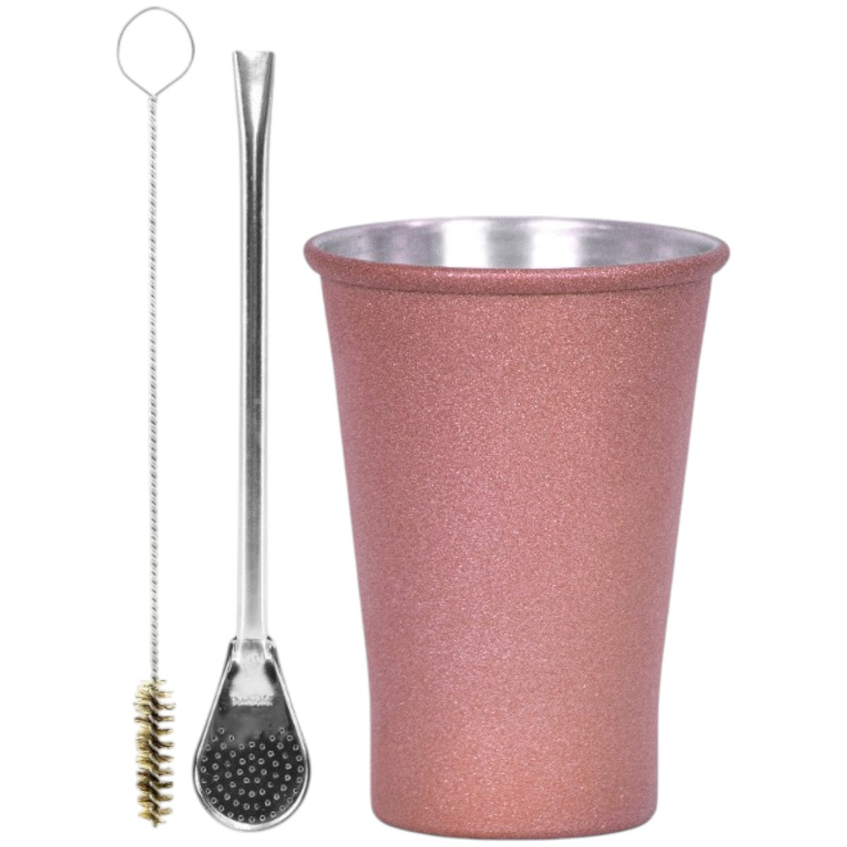 Kit Bomba Tradicional e Copo Terere Alumínio 280ml -  Escolha a Cor