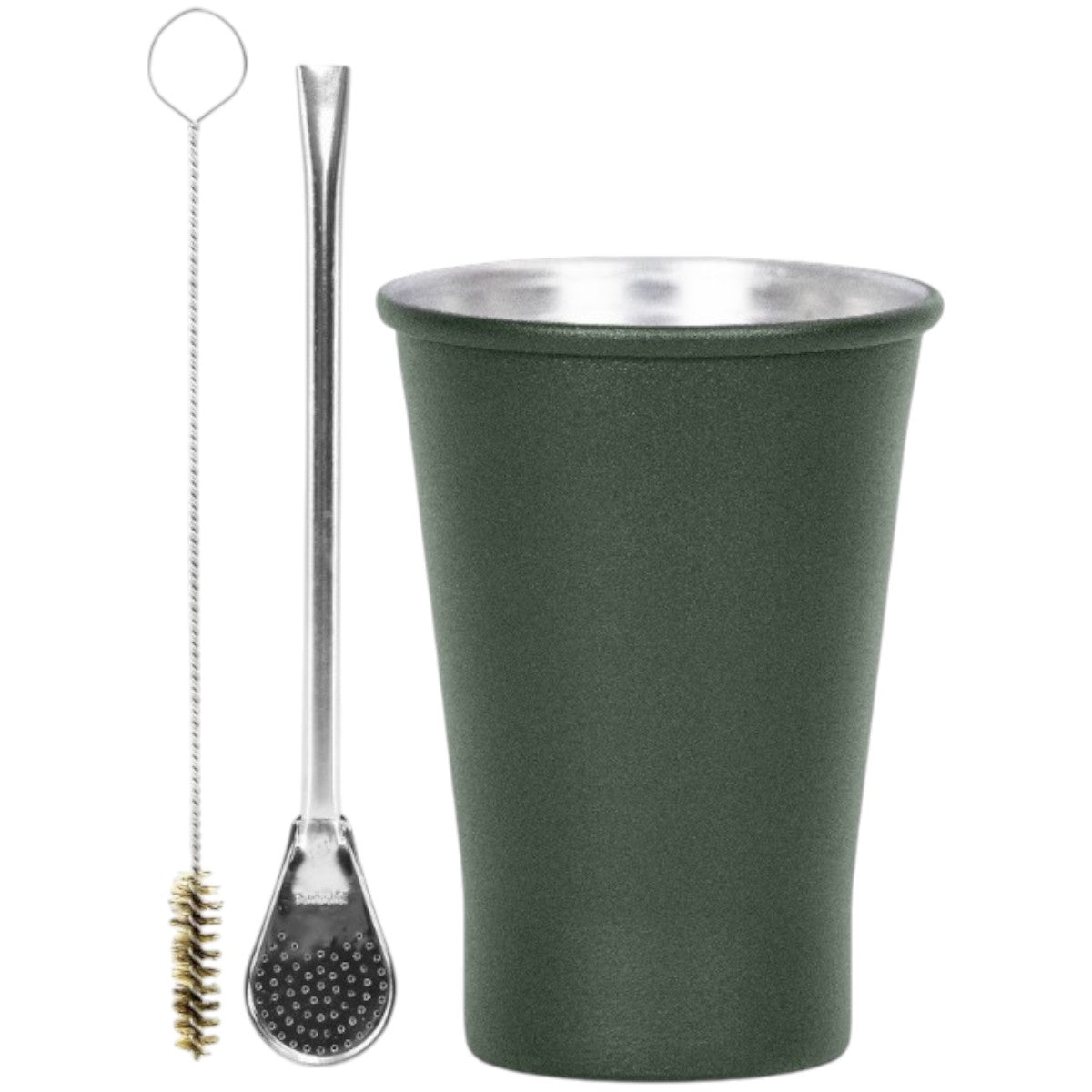 Kit Bomba Tradicional e Copo Terere Alumínio 280ml -  Escolha a Cor