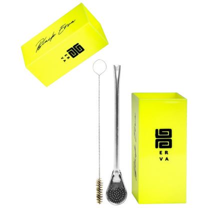 Kit Bomba Tradicional e Copo Quadrado Terere Black Erva Acrílico -  Escolha a Cor