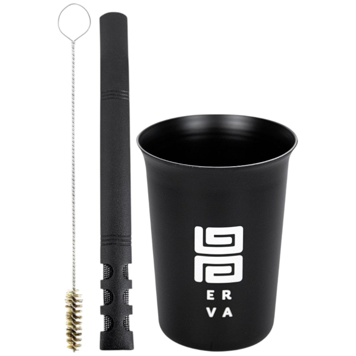 Kit Copo Tereré Black Erva New Classic Alumínio Bomba Preta