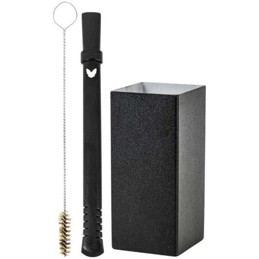 Kit Bomba Chacal e Copo Quadrado Terere Aço Inox -  Escolha a Cor