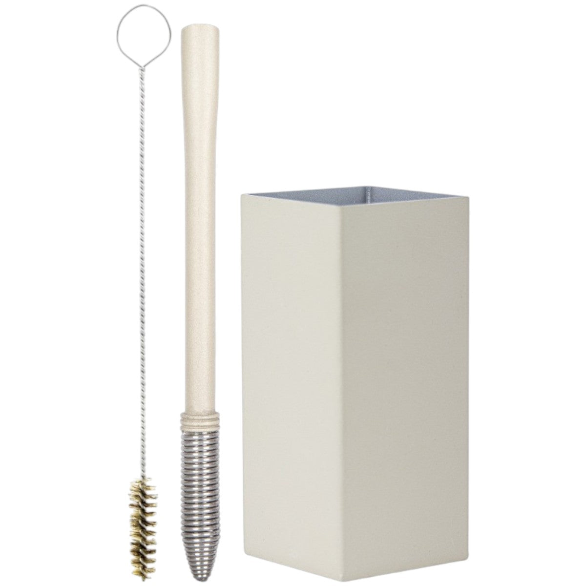 Kit Bomba Mola Conica e Copo Quadrado Terere Aço Inox -  Escolha a Cor