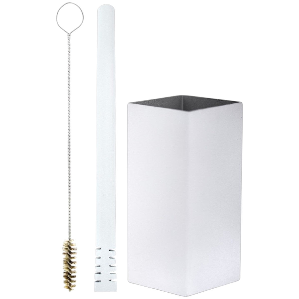 Kit Bomba Filete e Copo Quadrado Terere Aço Inox -  Escolha a Cor