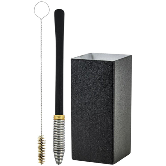 Kit Bomba Mola Conica e Copo Quadrado Terere Aço Inox -  Escolha a Cor