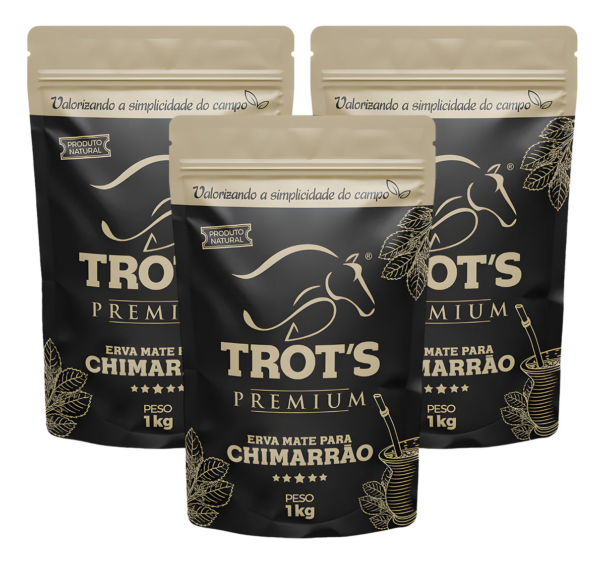 Erva Mate Para Chimarrão Trots Premium 100% Natural 1kg