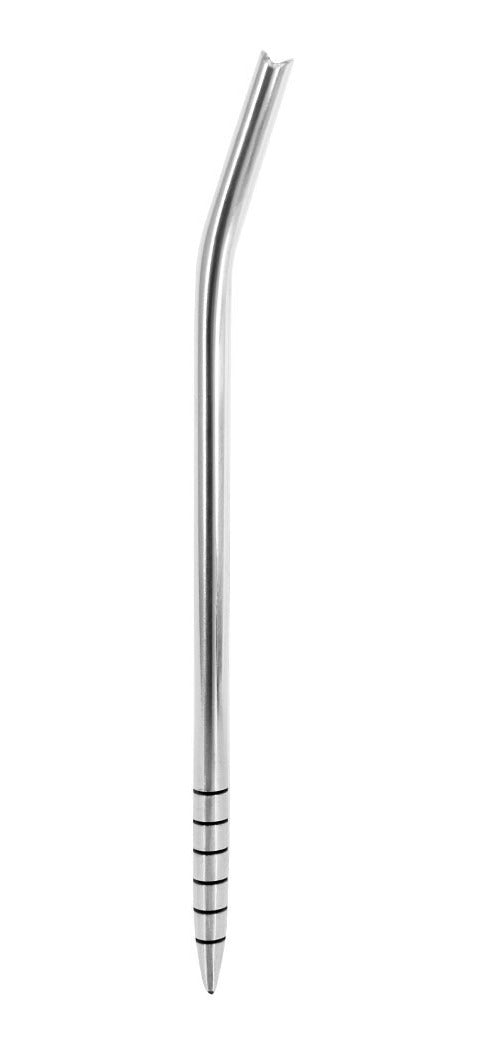 Bomba De Terere 19cm Aço Inox Lisa Filete Polido