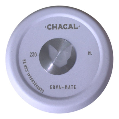 Copo Cuia Tereré Térmico 100% Inox Chacal 236ml Branco