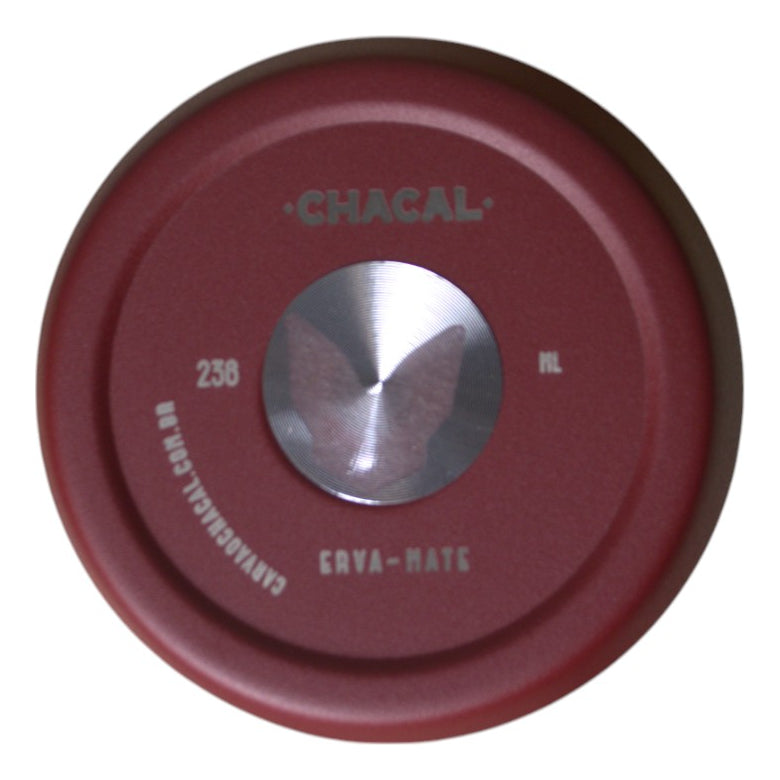Copo Cuia Tereré Térmico 100% Inox Chacal 236ml Bordo