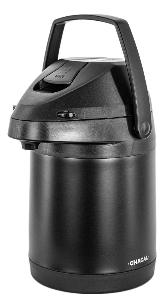 Garrafa Termica Chacal Preta Inox 2.5l Tereré Café Chimarrão Chá