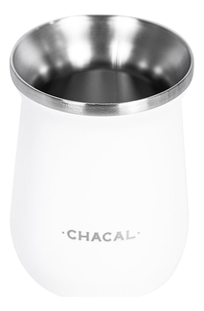 Copo Cuia Tereré Térmico 100% Inox Chacal 236ml Branco