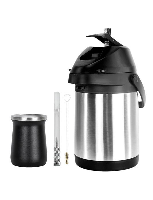 Kit Tereré Cuia Termico 236ml Bomba Inox Garrafa Termica Inox