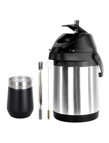 Kit Tereré Copo Termico 320ml Com Tampa Bomba Inox Garrafa Termica Inox