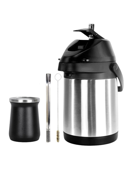Kit Tereré Cuia Termico 236ml Bomba Inox Garrafa Termica Inox