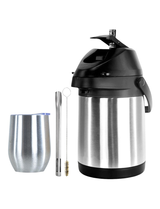 Kit Tereré Copo Termico 360ml Com Tampa Bomba Inox Garrafa Termica Inox
