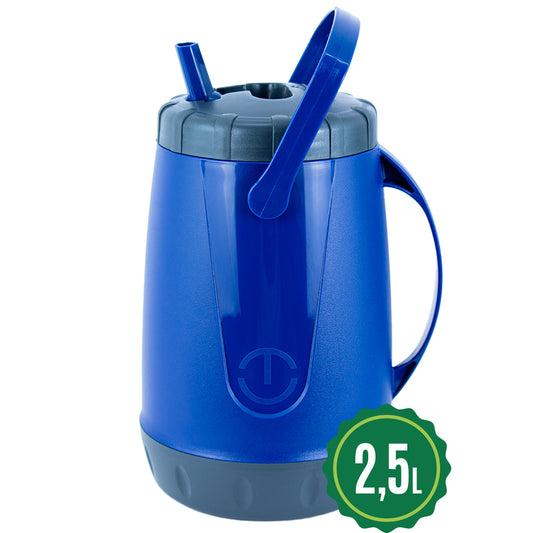 Garrafa Termica Plastica Unitermi Azul 2.5l Tereré Café Chimarrão Chá