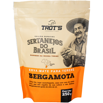 Kit 5 Erva Mate Trot's Sertanejos 1,25kg: Açaí, Frutas Amarelas, Maracujá Pequi, Mate Limão e Bergamota. Edição Limitada
