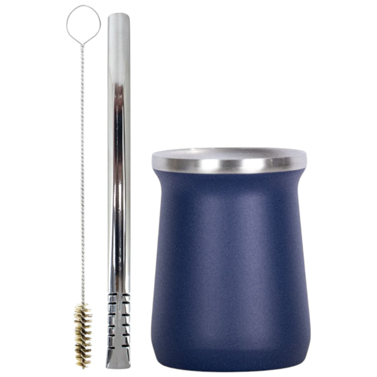Kit Bomba Filete e Copo Cuia Tereré Térmico 100% Inox 236ml -  Escolha a Cor