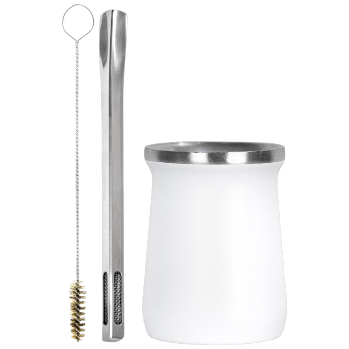 Kit Griid e Copo Cuia Tereré Térmico 100% Inox 236ml -  Escolha a Cor