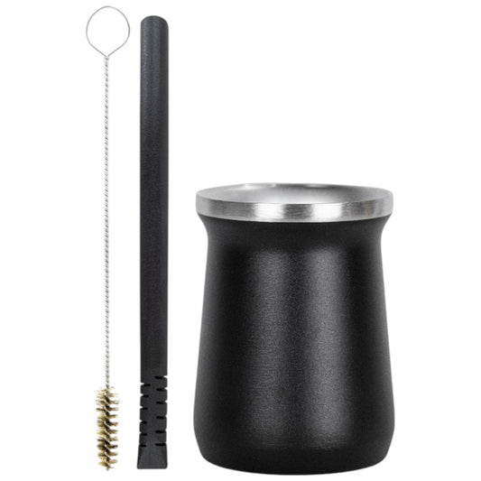 Kit Bomba Filete e Copo Cuia Tereré Térmico 100% Inox 236ml -  Escolha a Cor