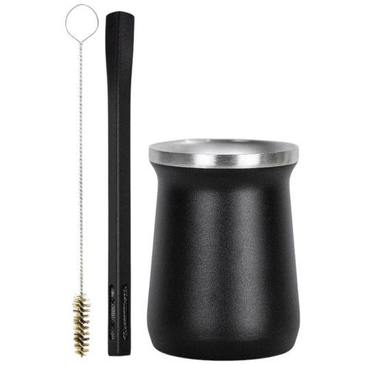 Kit Griid e Copo Cuia Tereré Térmico 100% Inox 236ml -  Escolha a Cor