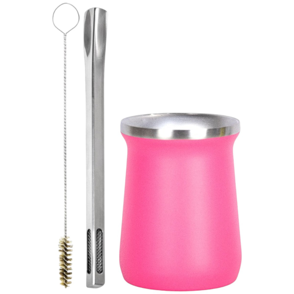 Kit Griid e Copo Cuia Tereré Térmico 100% Inox 236ml -  Escolha a Cor