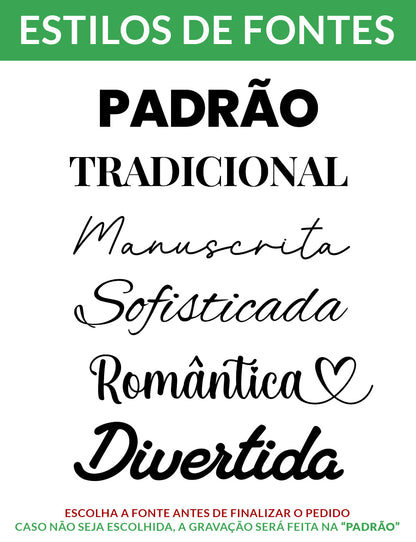 Kit Bomba n3 Copo Redondo Terere Inox - Personalizado Nome