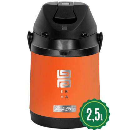 Garrafa Termica Inox 2.5l Tereré Chimarrão Black Laranja