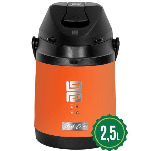 Garrafa Termica Inox 2.5l Tereré Chimarrão Black Laranja